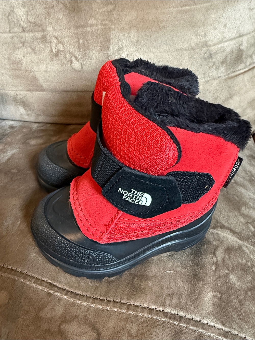 The North Face Kids Red and Black Insulated Snow Boots